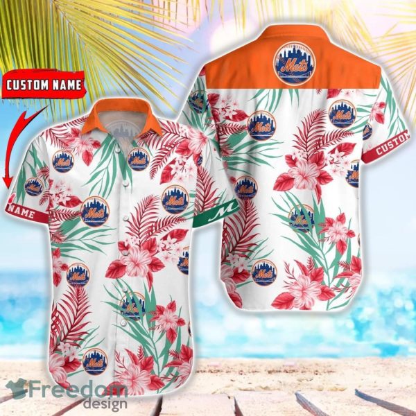 MLB New York Mets Hawaiian Shirt Flower Baseball Shirt For Fans
