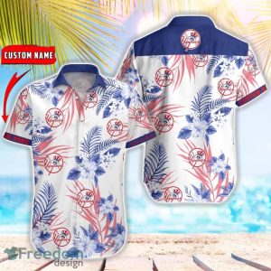 MLB New York Yankees Hawaiian Shirt Flower Baseball Aloha Shirt