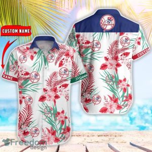 MLB New York Yankees Hawaiian Shirt Flower Baseball Shirt For Fans