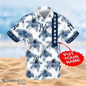 MLB New York Yankees Logo Design Tropical Gifts For Fans Custom Name Shirt Hawaiian Shirt