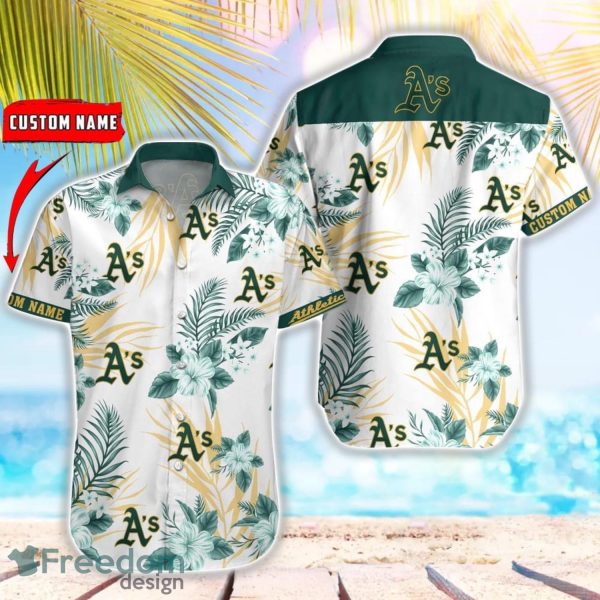 MLB Oakland Athletics Hawaiian Shirt Flower Baseball Aloha Shirt