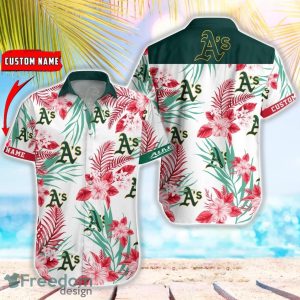 MLB Oakland Athletics Hawaiian Shirt Flower Baseball Shirt For Fans