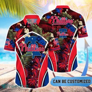 MLB Philadelphia Phillies Hawaiian Shirt Flower Summer Tropical Aloha Shirt