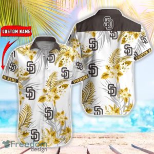 MLB San Diego Padres Hawaiian Shirt Flower Baseball Aloha Shirt