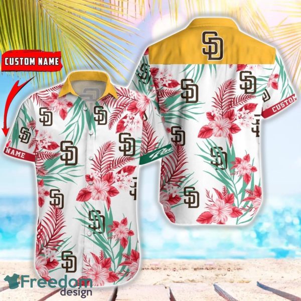 MLB San Diego Padres Hawaiian Shirt Flower Baseball Shirt For Fans