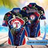 MLB Texas Rangers Hawaiian Shirt Flower Summer Tropical Aloha Shirt