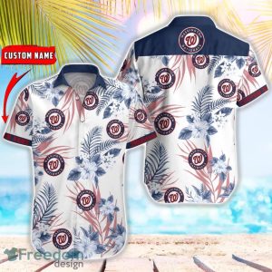 MLB Washington Nationals Hawaiian Shirt Flower Baseball Aloha Shirt