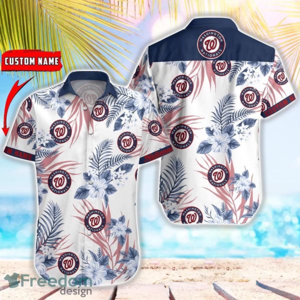 MLB Washington Nationals Hawaiian Shirt Flower Baseball Aloha Shirt