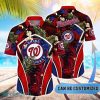MLB Washington Nationals Hawaiian Shirt Flower Summer Tropical Aloha Shirt