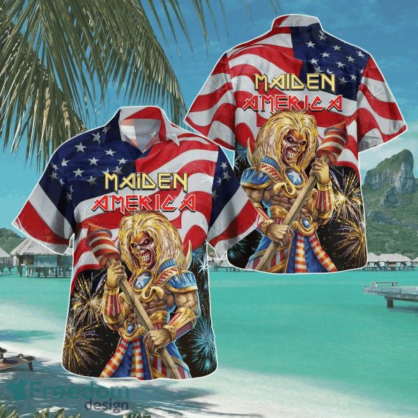 Maiden America Eddie Hawaiian Shirt Aloha Shirt For Men Women