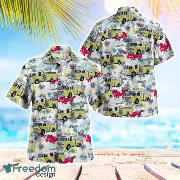 Maine Lewiston Fire Department Tropical 3D Hawaiian Shirt Gift For Summer