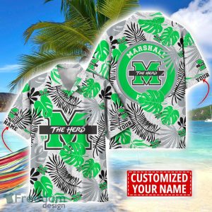 Marshall Thundering Herd Aloha Hawaiian Shirt Custom Name Summer Gift Holiday Team Shirt