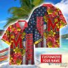 Maryland Terrapins Custom name USA Flag 4th July Independence Day Hawaiian Shirt