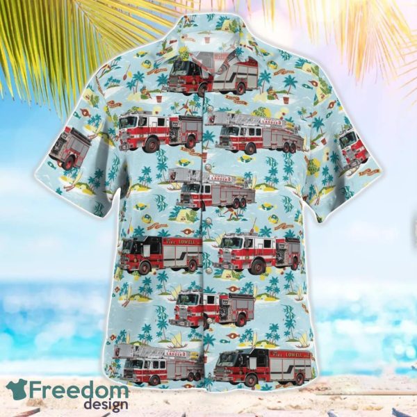 Lowell Fire Department Tropical 3D Hawaiian Shirt Gift For Summer