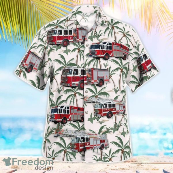 Worcester Fire Department Hawaiian Shirt Summer Beach Gift