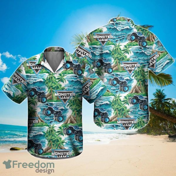 Megalodon Monster Truck Summer Hawaiian Shirt