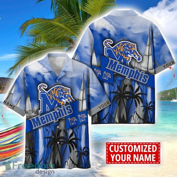 Memphis Tigers Hawaii Shirt Custom Name Sports Team Beach Shirt