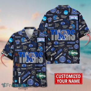 Memphis Tigers Logo Hawaiian Shirt For Fans Trending Beach Shirt Custom Name