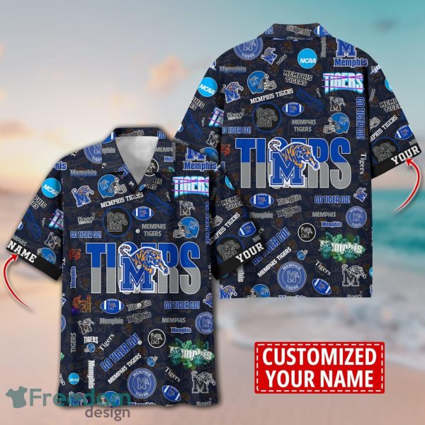 Memphis Tigers Logo Hawaiian Shirt For Fans Trending Beach Shirt Custom Name