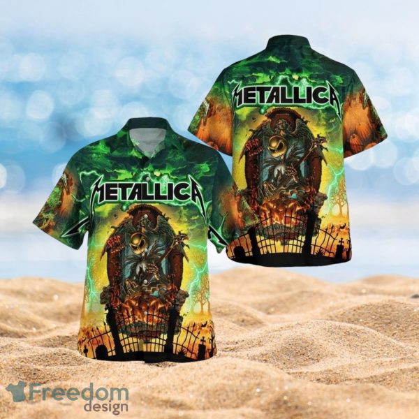 Metallica Jack Skellington Metallica Tour Halloween Gifts Full Over Print Hawaiian Shirt