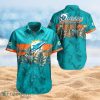 Miami Dolphins Hawaiian  Summer Beach Shirt Full Over Print