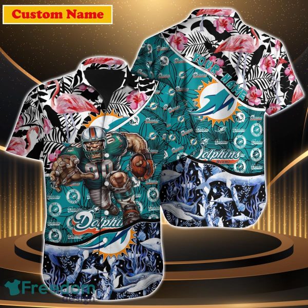 Miami Dolphins NFL Custom Name Hawaiian Shirt Best Gift For Men Women