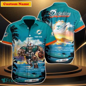 Miami Dolphins NFL Custom Name Hawaiian Shirt For Men Women Best Gift For Fans