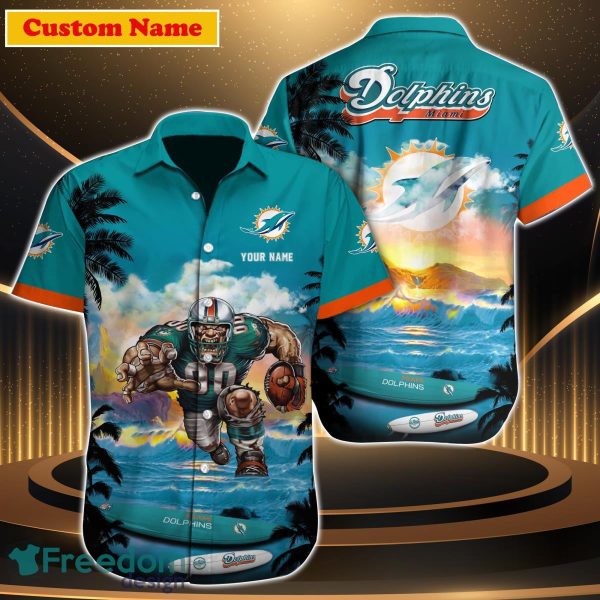 Miami Dolphins NFL Custom Name Hawaiian Shirt For Men Women Best Gift For Fans