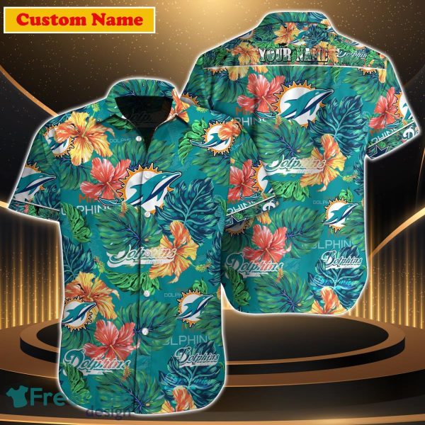 Miami Dolphins NFL Custom Name Hawaiian Shirt For Men Women Gift For Fan
