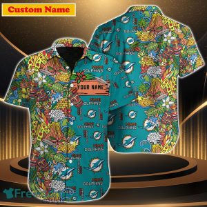 Miami Dolphins NFL Custom Name Hawaiian Shirt For Men Women Great Gift For Fan