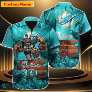 Miami Dolphins NFL Custom Name Hawaiian Shirt Unique Gift For Men Women Fans