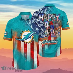 Miami Dolphins NFL Hawaiian Shirt 4th Of July Independence Day Best Gift For Men And Women Fans