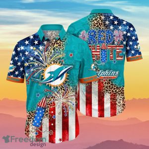 Miami Dolphins NFL Hawaiian Shirt 4th Of July Independence Day Ideal Gift For Men And Women Fans