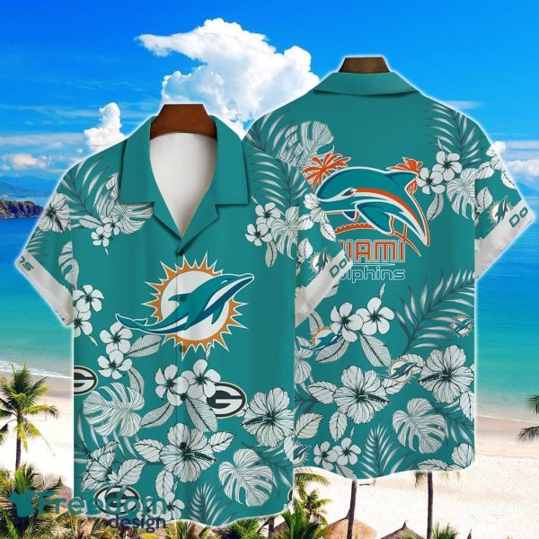 Miami Dolphins NFL Hibiscus 2023 AOP Hawaiian Shirt V30