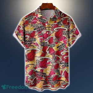 Miami Heat Logo All Printed 3D Hawaiian Shirt For Fans NBA Hawaiian Shirt