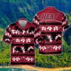 Miami Heat White Hibiscus Flower On Red Background Print Hawaiian Shirt