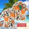 Miami Hurricanes Aloha 3D Hawaiian Shirt Flower Sport Team Beach Shirt Custom Name