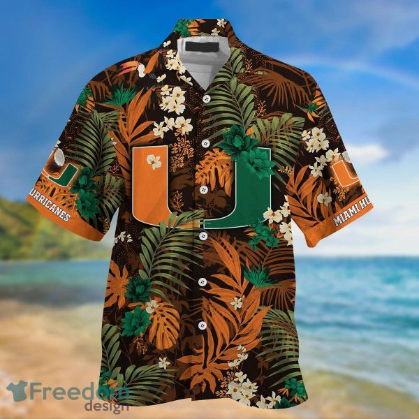 Miami Hurricanes Summer With Tropical Patterns Gift For Fans 3D Hawaiian Shirt