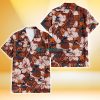 Miami Marlins Bisque Hibiscus Brown Pattern 3D Hawaiian Shirt Gift For Fans