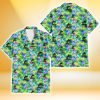 Miami Marlins Blue Orchid Green Pink Leaf Green Background 3D Hawaiian Shirt Gift For Fans