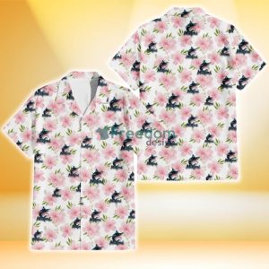 Miami Marlins Light Pink Hibiscus White Background 3D Hawaiian Shirt Gift For Fans