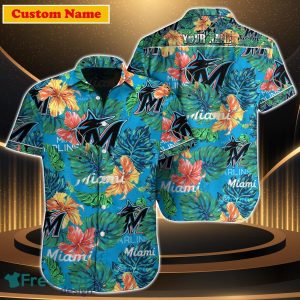 Miami Marlins MLB Custom Name Hawaiian Shirt For Men Women Gift For Fan