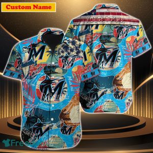 Miami Marlins MLB Custom Name Hawaiian Shirt For Men Women Special Gift For Fan