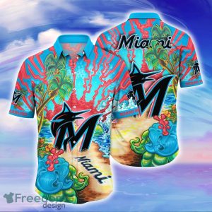 Miami Marlins MLB Flower Hawaiian Shirt For Men Women Best Gift For Fans