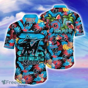 Miami Marlins MLB Flower Hawaiian Shirt For Men Women Great Gift For Fans