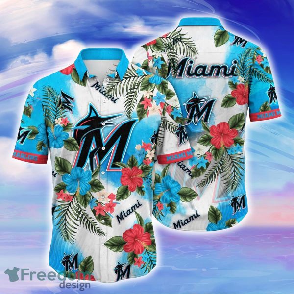 Miami Marlins MLB Flower Hawaiian Shirt For Men Women Style Gift For Fans
