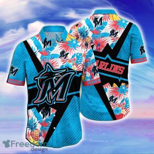 Miami Marlins MLB Flower Hawaiian Shirt Gift For Men Women Fans
