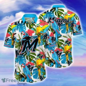 Miami Marlins MLB Flower Hawaiian Shirt Great Gift For Fans