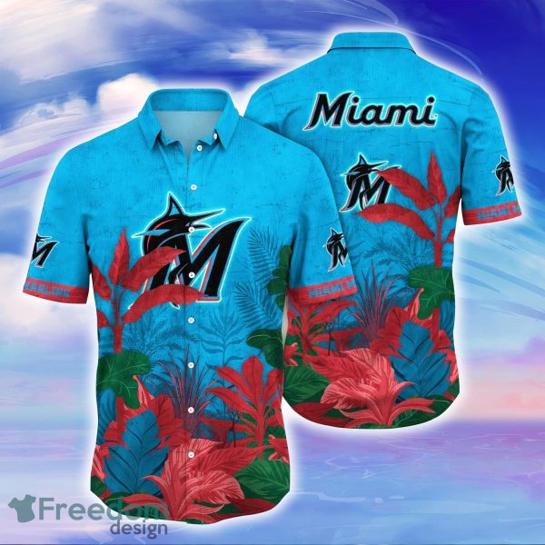 Miami Marlins MLB Flower Hawaiian Shirt Great Gift For Men Women Fans