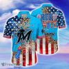 Miami Marlins MLB Hawaiian Shirt Independence Day Shirt For Fans